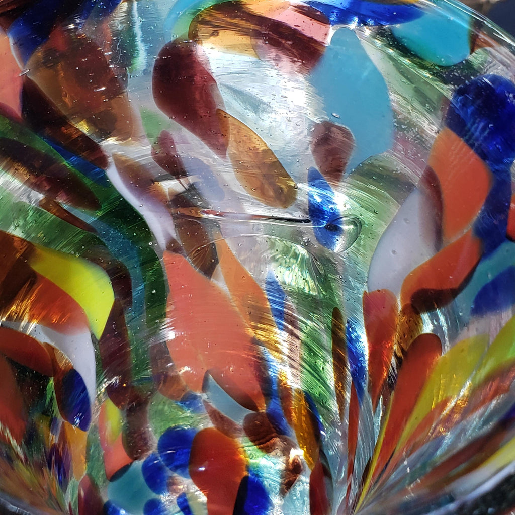 Confetti Glasses, Handmade Colorful Drinkware (Set of 4)
