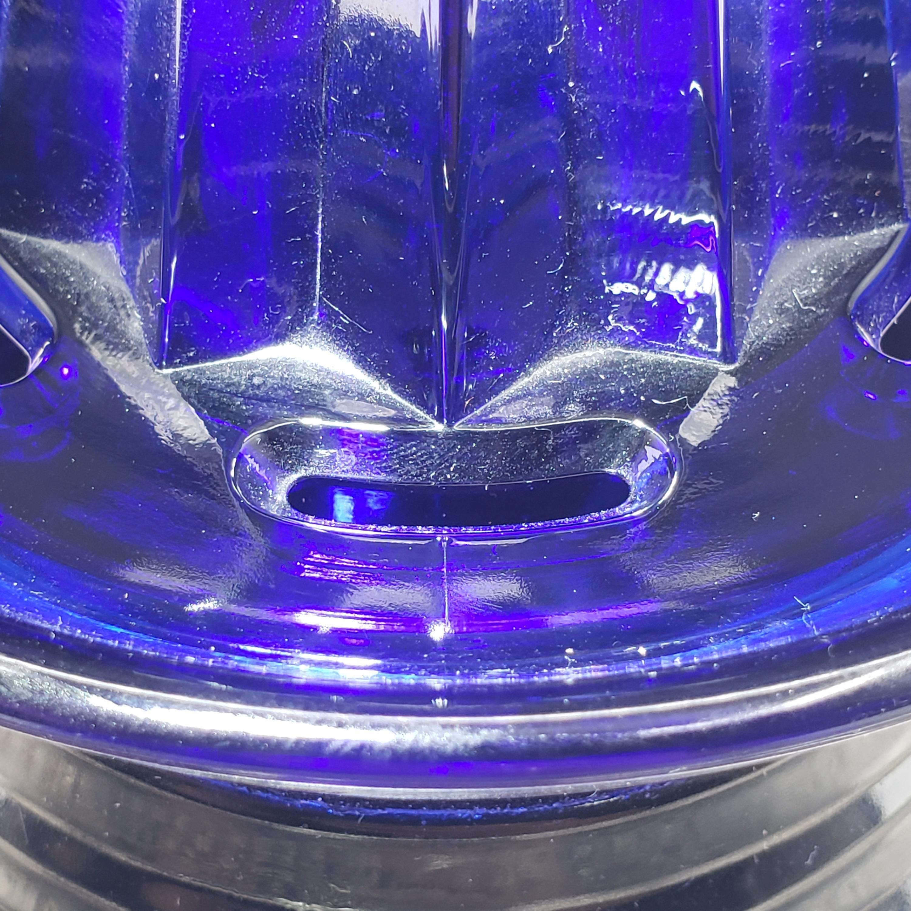 Glass Juice Reamer, Cobalt Blue Fruit Juicer
