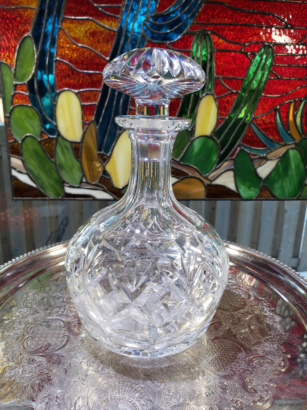 Crystal Decanter: Webb Corbett Georgian Style (Made in England)
