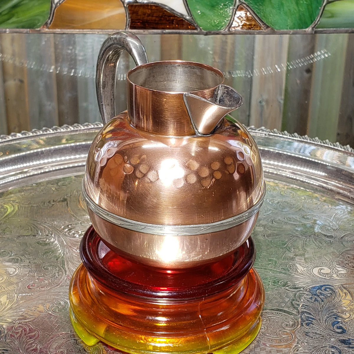 Vintage Small Flemish Copper Pitcher - Model 4019 ca 1920 - Produced In Trenton Ontario