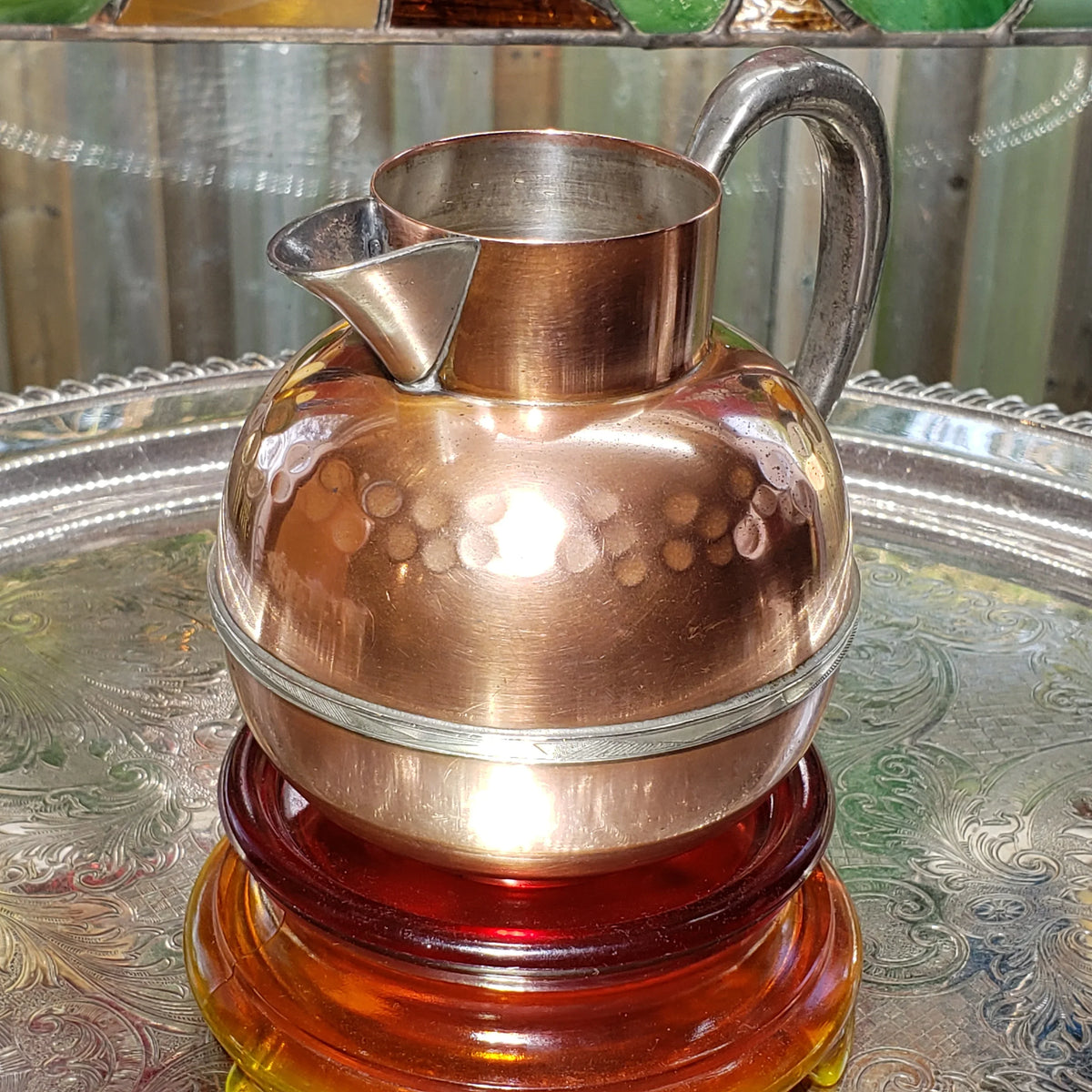 Vintage Small Flemish Copper Pitcher - Model 4019 ca 1920 - Produced In Trenton Ontario