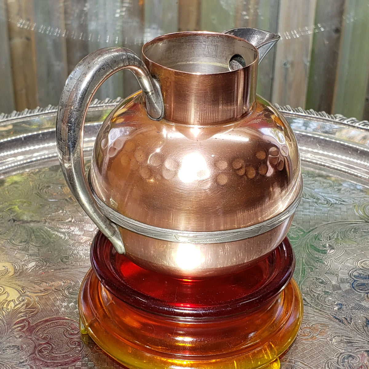 Vintage Small Flemish Copper Pitcher - Model 4019 ca 1920 - Produced In Trenton Ontario