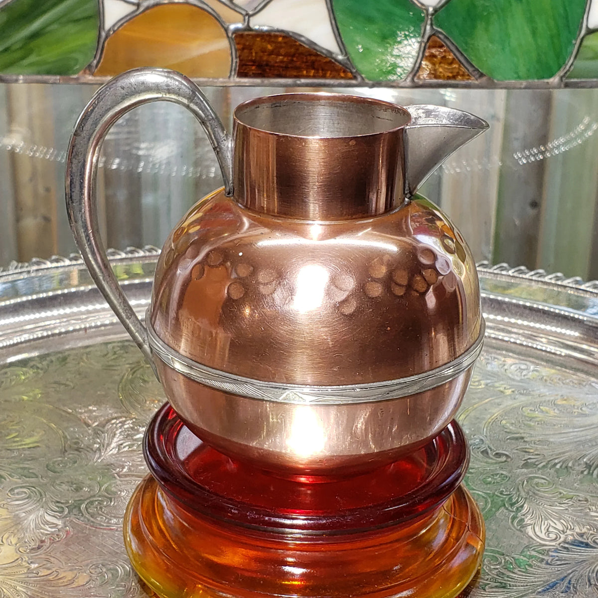 Vintage Small Flemish Copper Pitcher - Model 4019 ca 1920 - Produced In Trenton Ontario