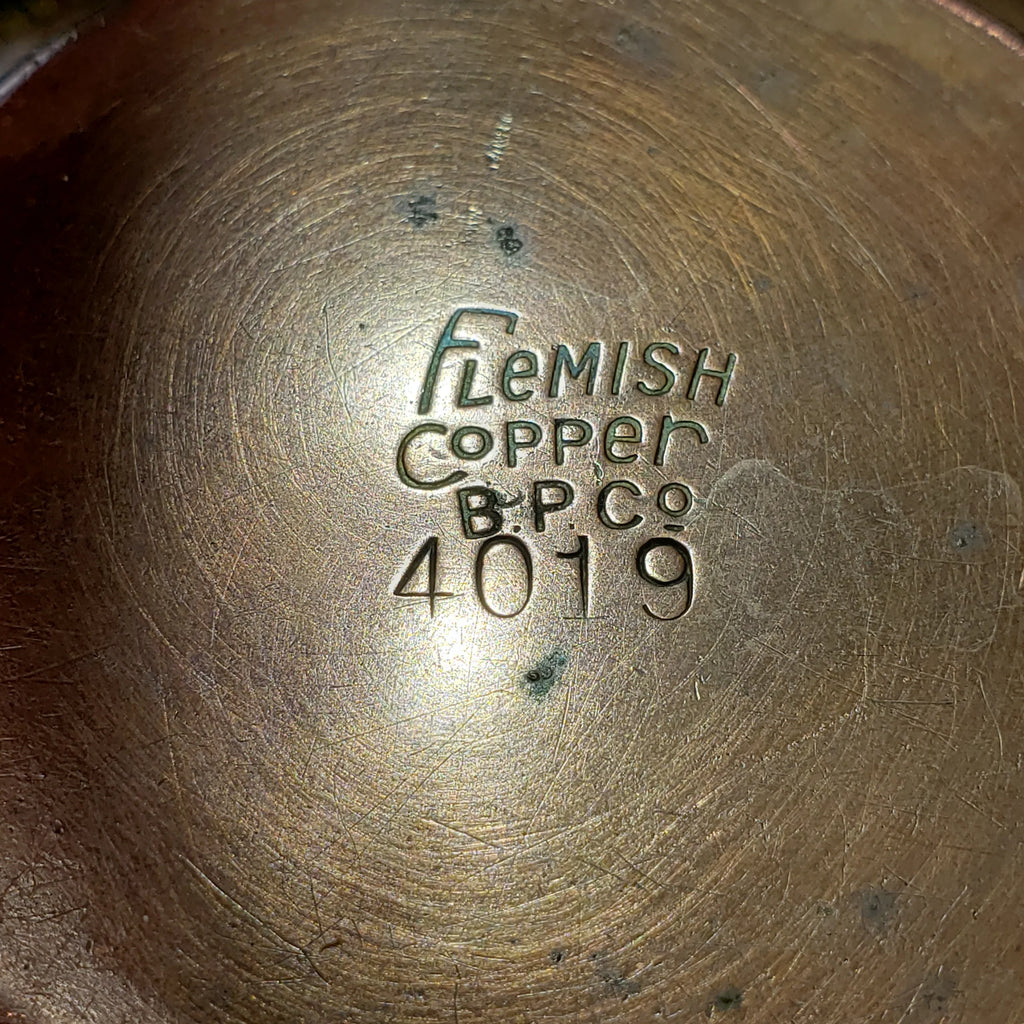 Vintage Small Flemish Copper Pitcher - Model 4019 ca 1920 - Produced In Trenton Ontario
