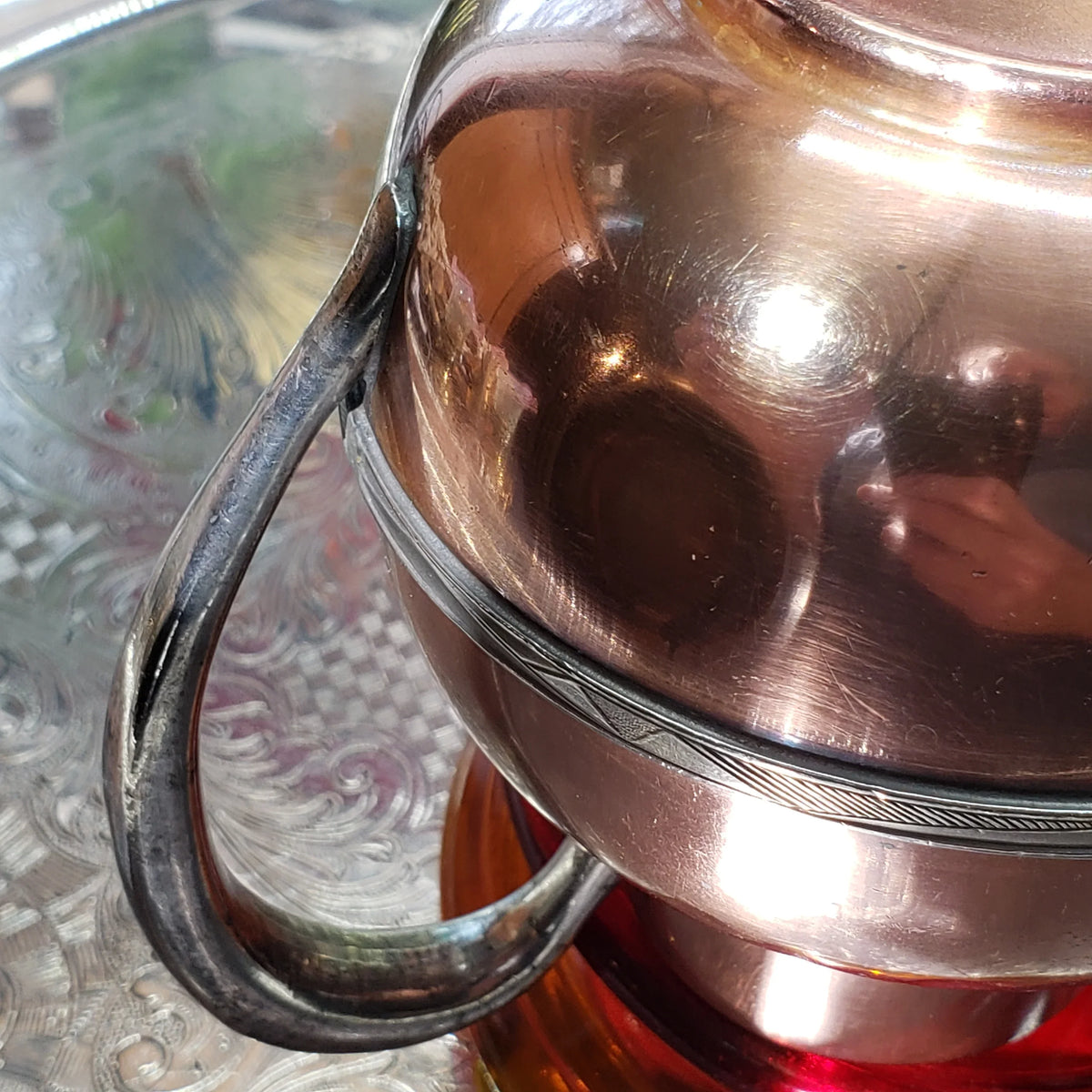 Vintage Small Flemish Copper Pitcher - Model 4019 ca 1920 - Produced In Trenton Ontario