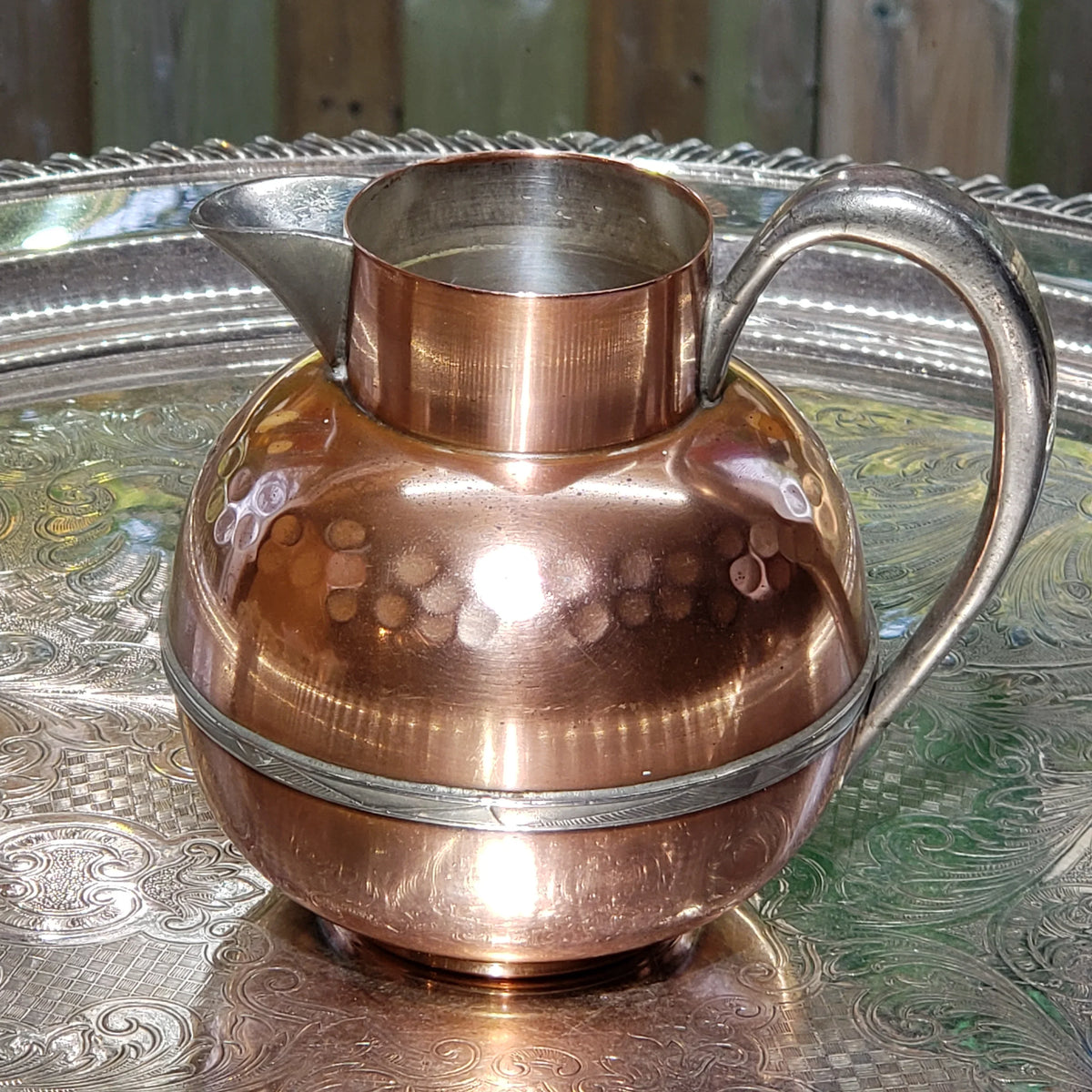 Vintage Small Flemish Copper Pitcher - Model 4019 ca 1920 - Produced In Trenton Ontario
