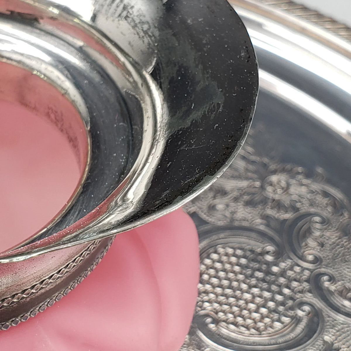 Antique Pink Satin Glass Creamer - Victorian Era Quilted Pattern - Mt Washington Glass