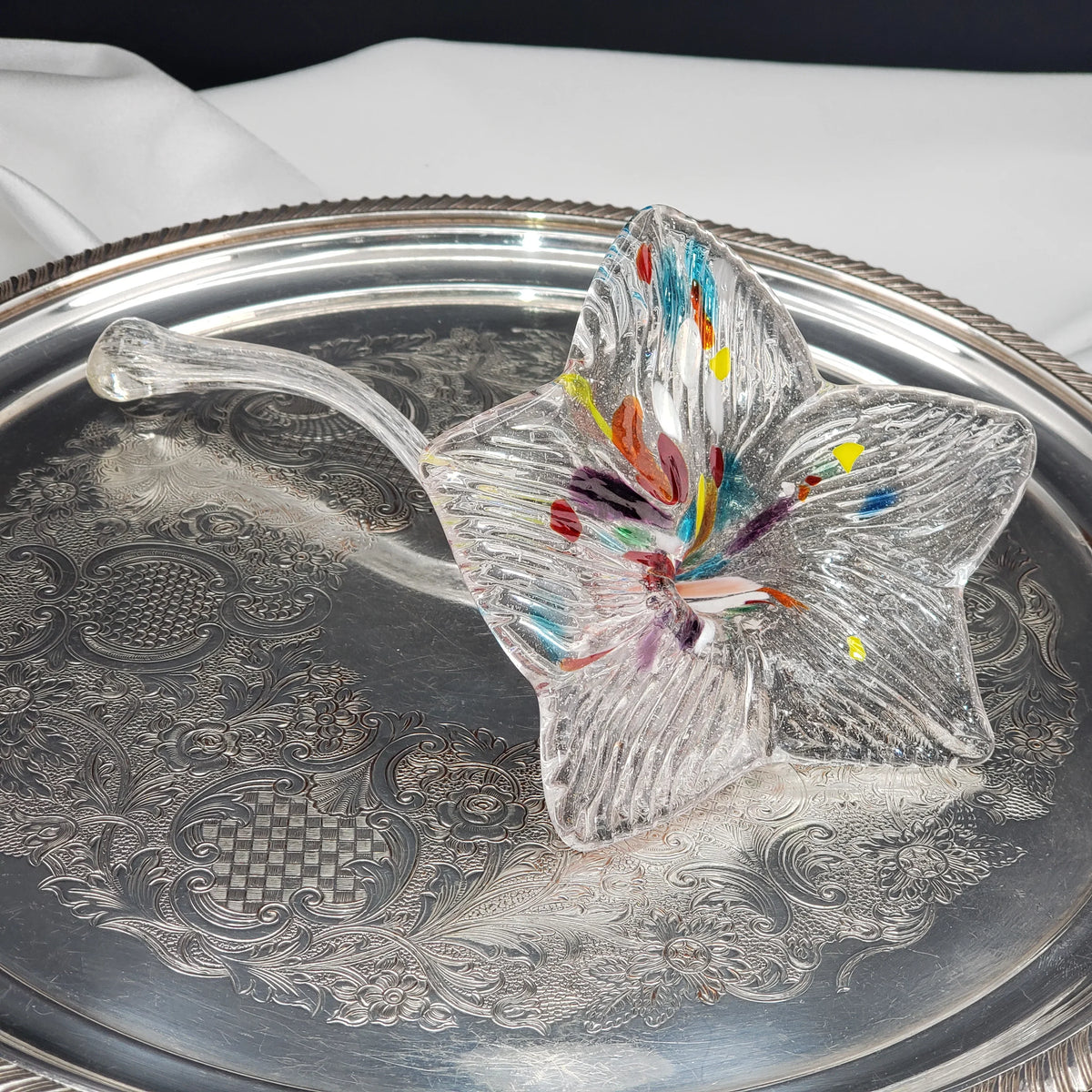 Vintage Murano Style Glass Flower