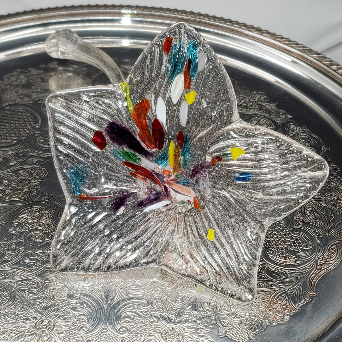 Vintage Murano Style Glass Flower