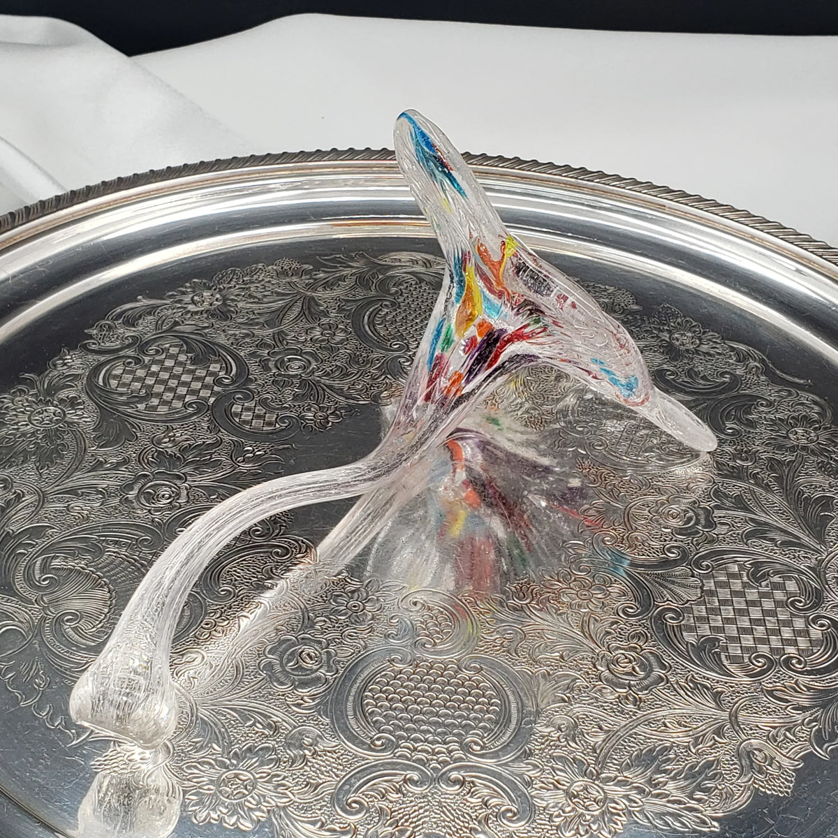 Vintage Murano Style Glass Flower