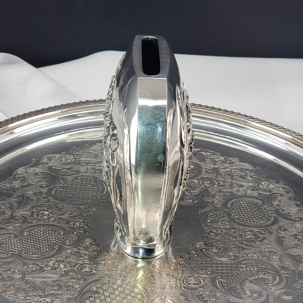 Seagull Pewter Vase - Daffodil Pattern ca 1992 - Made In Nova Scotia