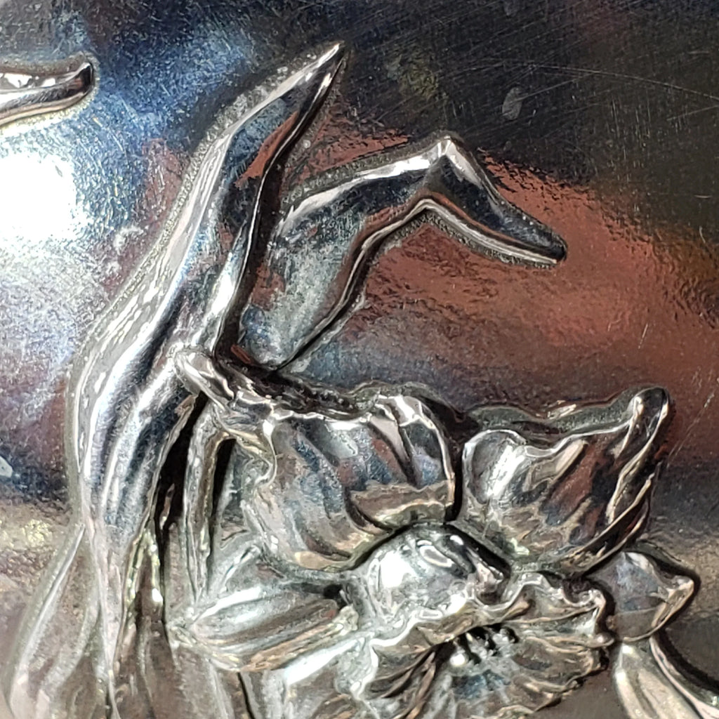 Seagull Pewter Vase - Daffodil Pattern ca 1992 - Made In Nova Scotia