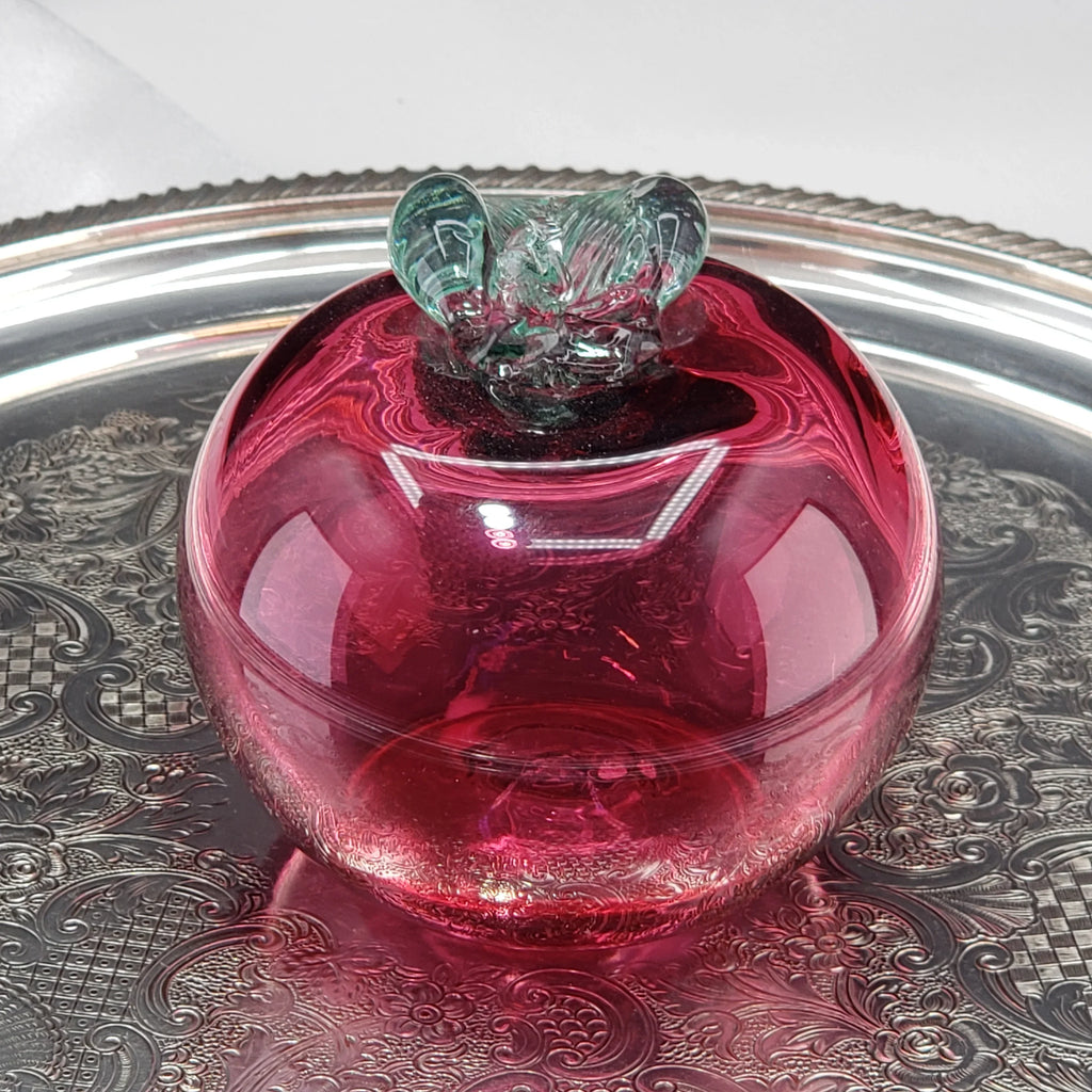 Pink Glass Apple - Rossi Glass Canada