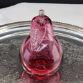 Vintage Cranberry Pink Glass Pear - Rossi Glass Canada