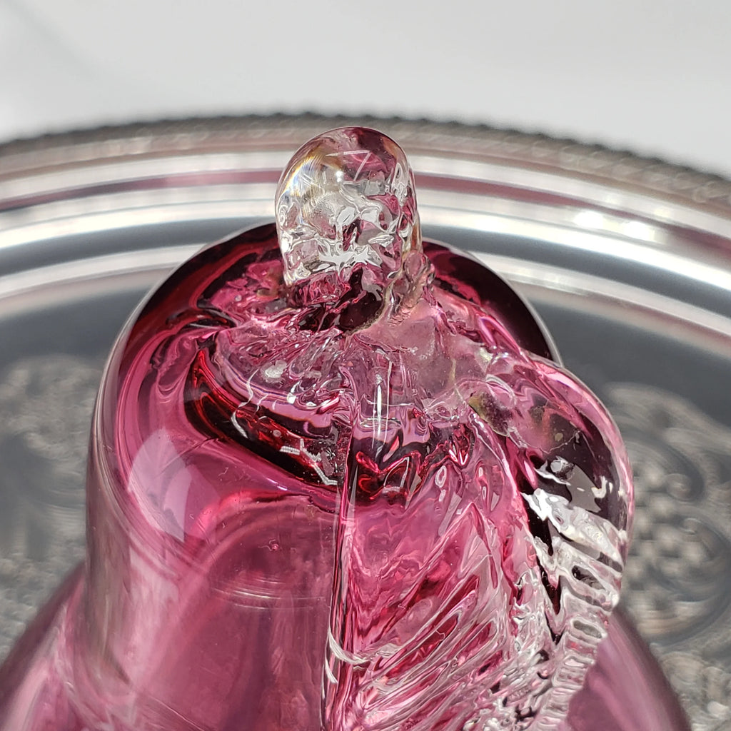 Vintage Cranberry Pink Glass Pear - Rossi Glass Canada