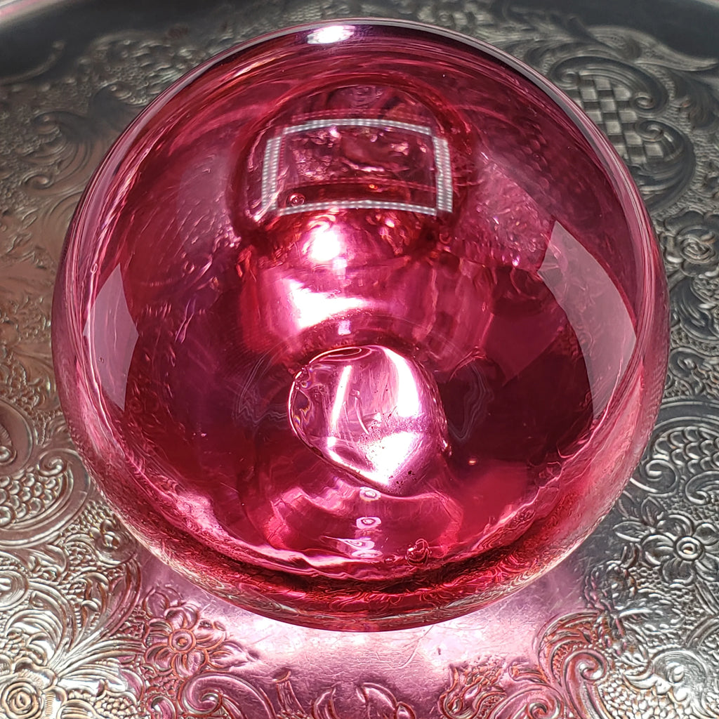 Vintage Cranberry Pink Glass Pear - Rossi Glass Canada