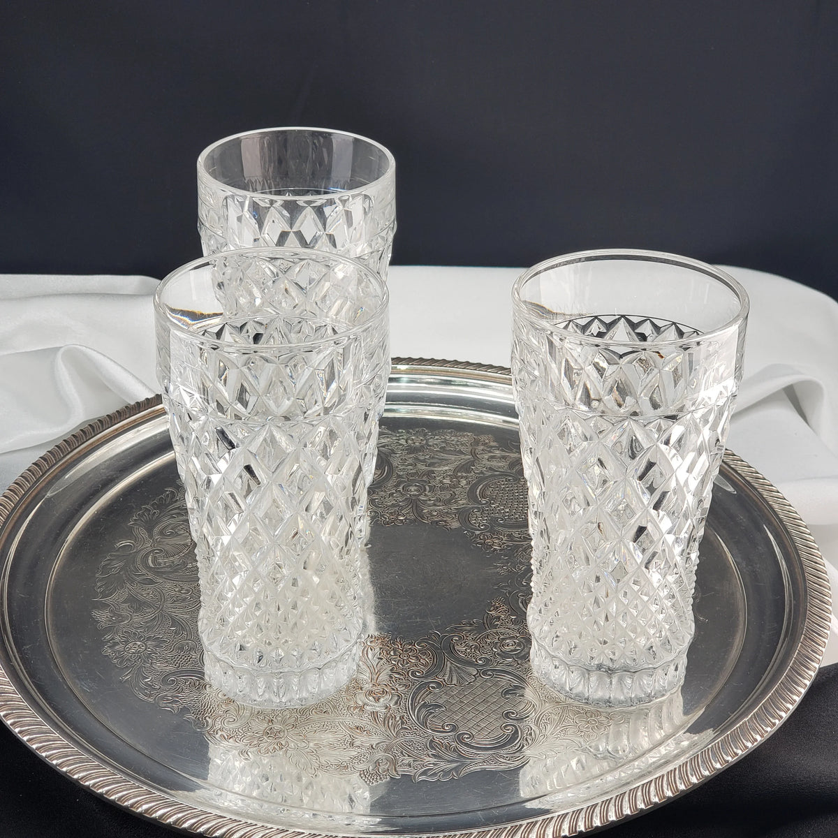 Vintage Crystal Highball Glasses - Regency by Christopher Stuart - Set Of 3