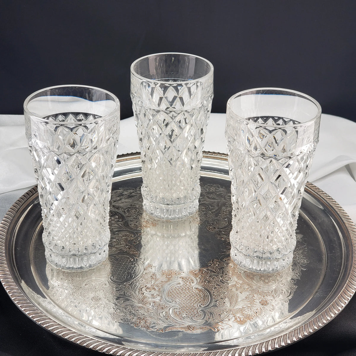 Vintage Crystal Highball Glasses - Regency by Christopher Stuart - Set Of 3