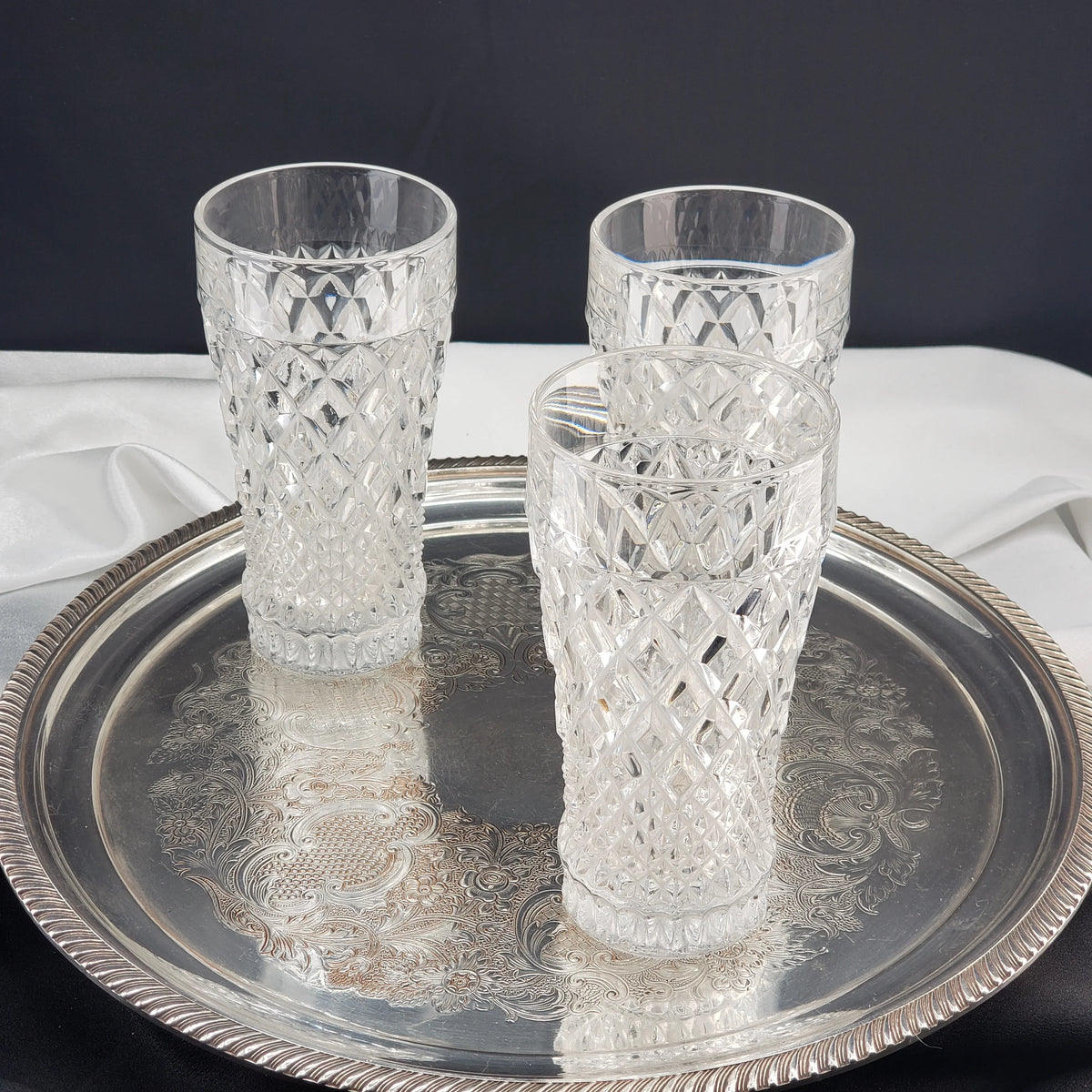 Vintage Crystal Highball Glasses - Regency by Christopher Stuart - Set Of 3