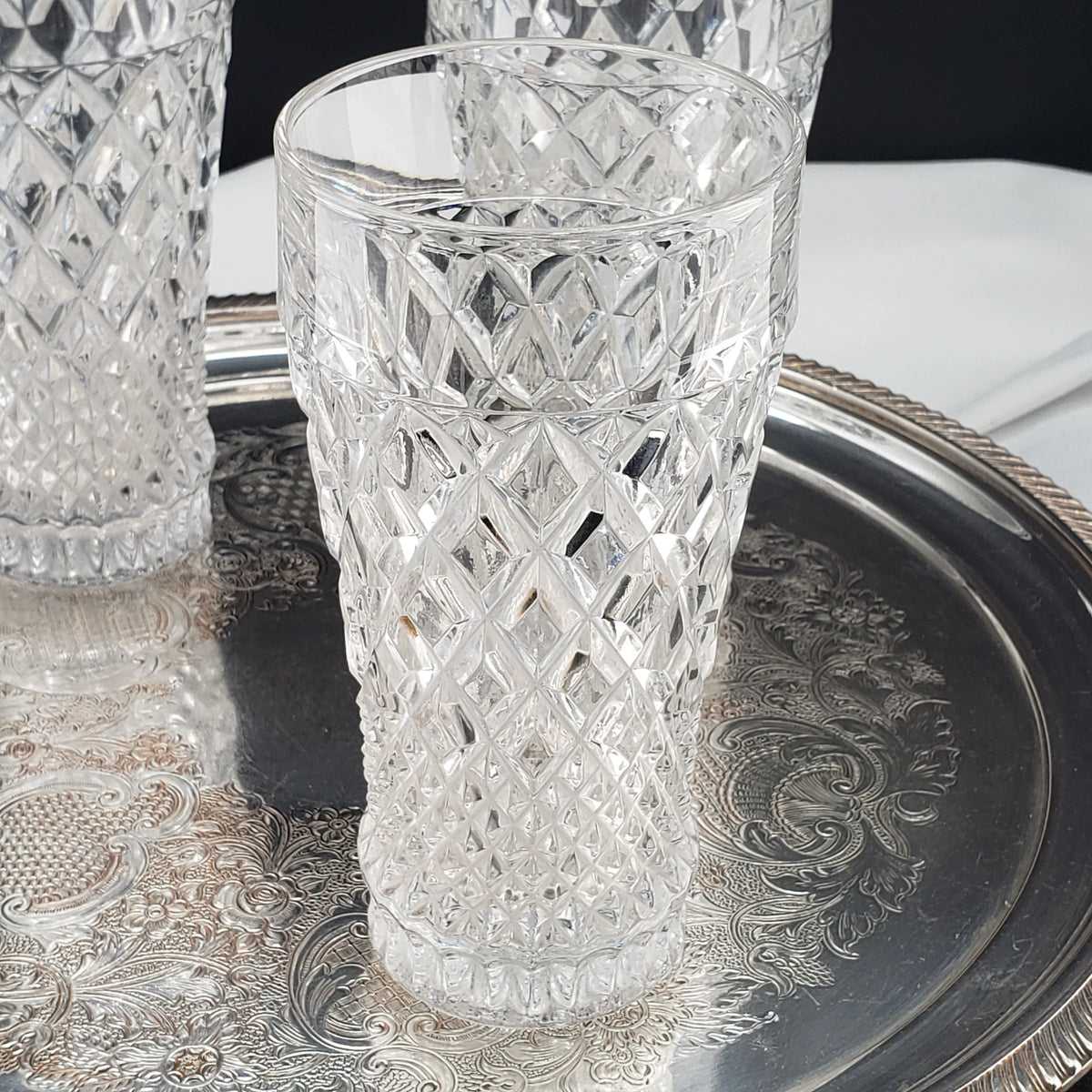 Vintage Crystal Highball Glasses - Regency by Christopher Stuart - Set Of 3