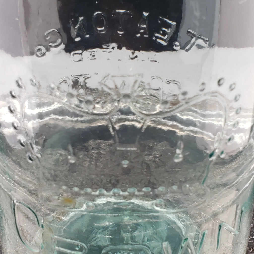 Rare Arched "The T Eaton Co. Limited Toronto " - Aqua Half Gallon Sealer Jar - Crown Version