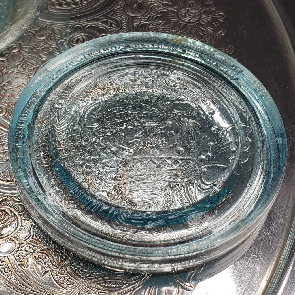 Rare Arched "The T Eaton Co. Limited Toronto " - Aqua Half Gallon Sealer Jar - Crown Version