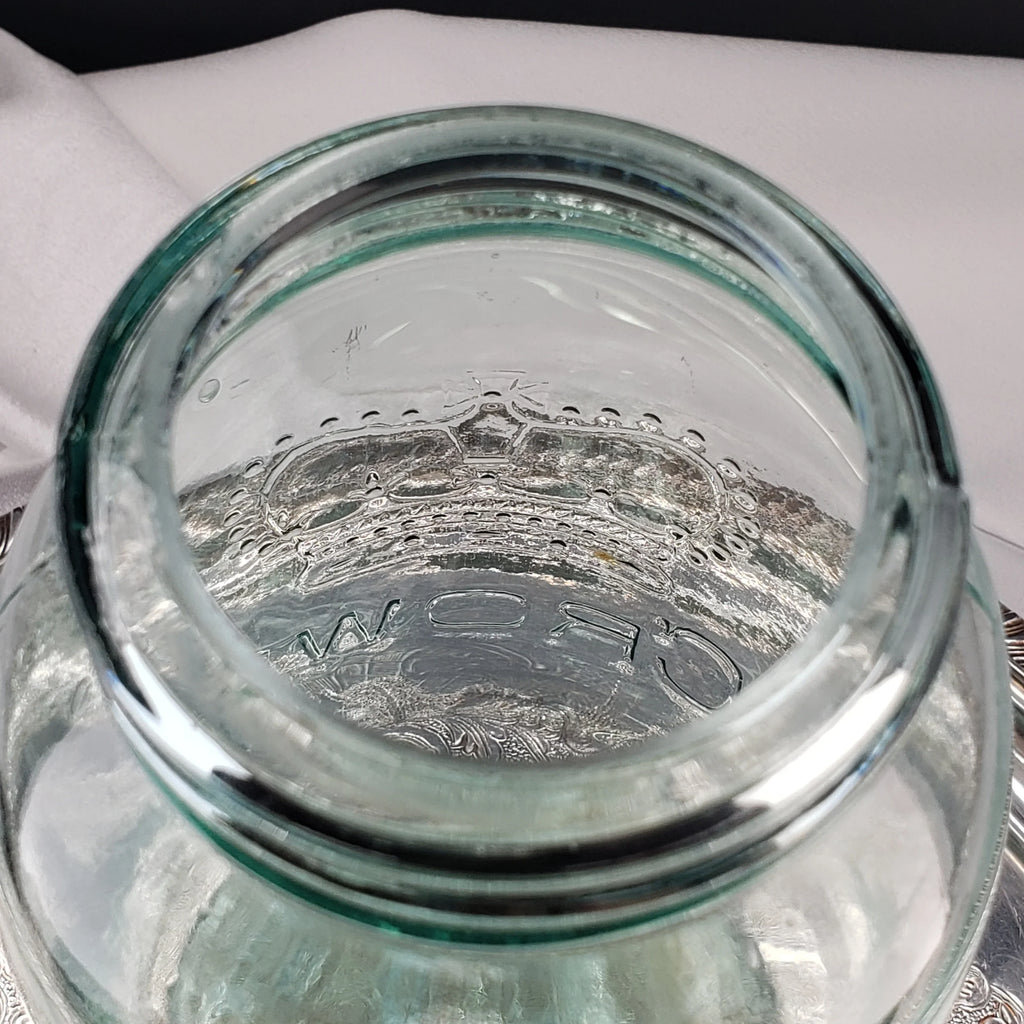 Rare Arched "The T Eaton Co. Limited Toronto " - Aqua Half Gallon Sealer Jar - Crown Version