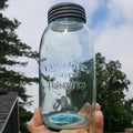 Rare Arched "The T Eaton Co. Limited Toronto " - Aqua Half Gallon Sealer Jar - Crown Version