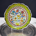Vintage Turkish Ceramic Wall Hanger Plate - Hand Made - Artist Signed