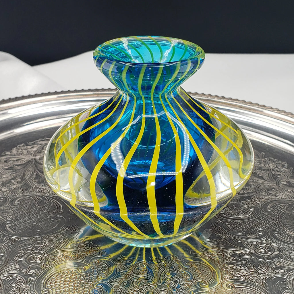 Blue & Yellow Bud Vase