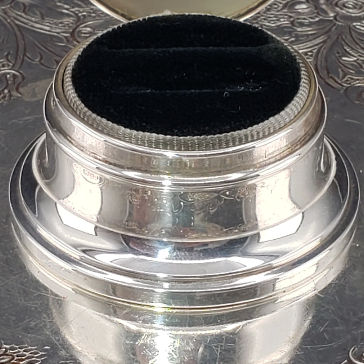 Rare Sterling Silver Double Ring Box - 1940s Art Deco Birks