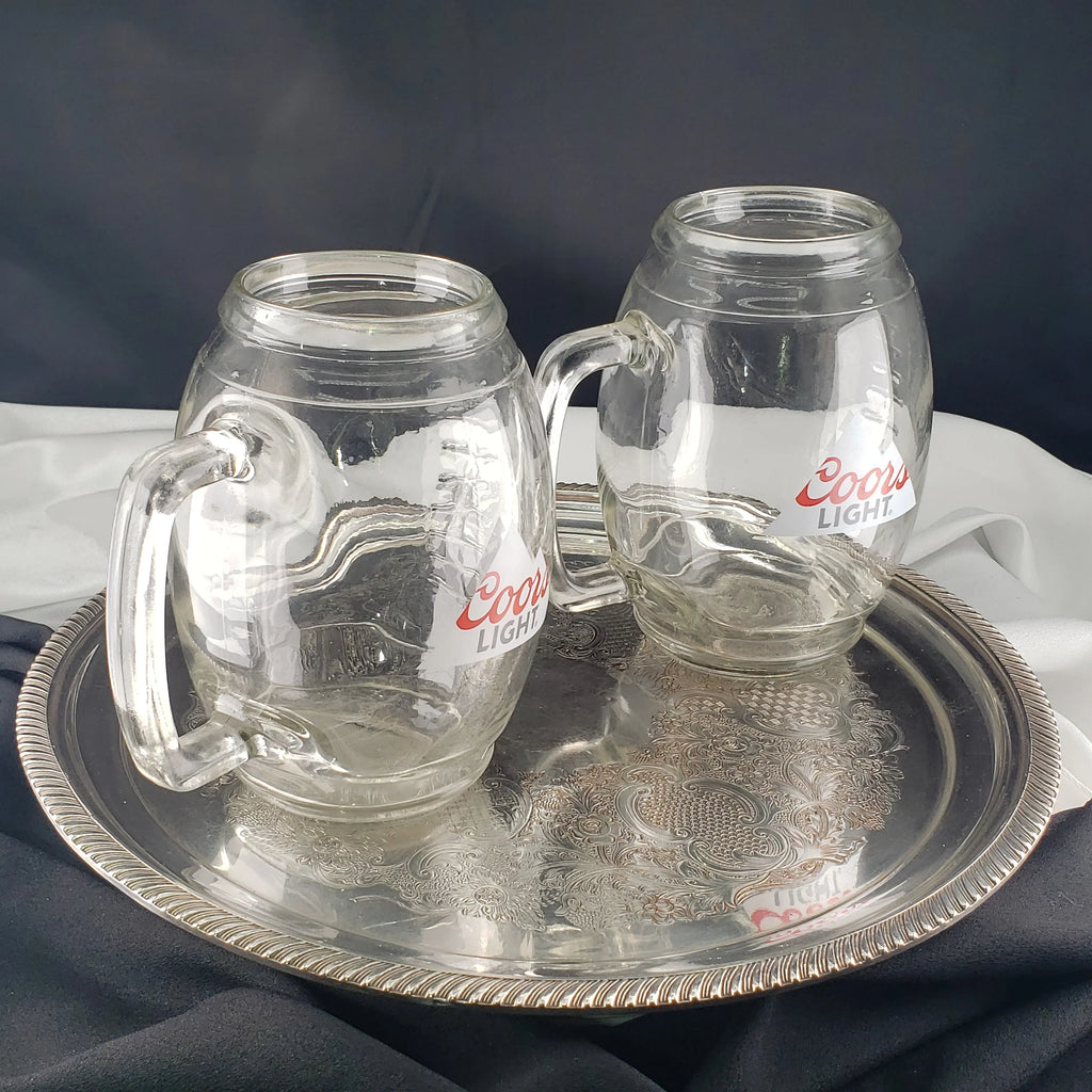 Beer Mugs – Coors Light Handled Football Mugs – Pair