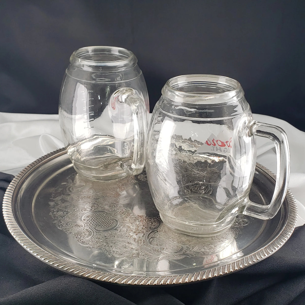 Beer Mugs – Coors Light Handled Football Mugs – Pair