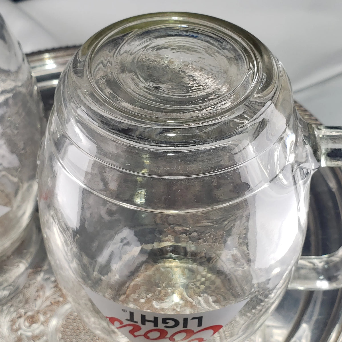 Beer Mugs – Coors Light Handled Football Mugs – Pair