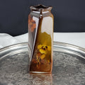 Antique Roseville Rozane Royal Vase -  Twisted Helix Shape  – Signed C. Neff, Pansy Floral