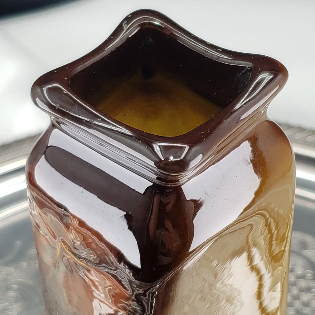 Antique Roseville Rozane Royal Vase -  Twisted Helix Shape  – Signed C. Neff, Pansy Floral
