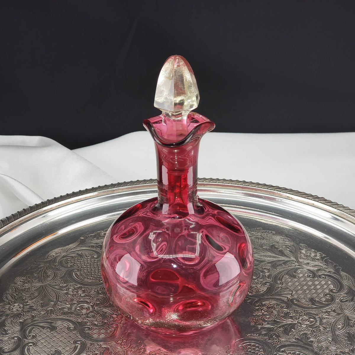 Cranberry Glass Cruet
