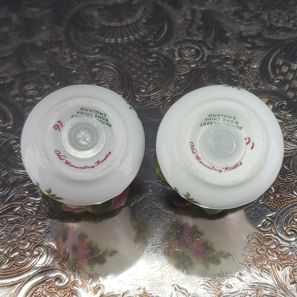 Royal Albert Porcelain Salt & Pepper Shaker Set – Hand‑Crafted Ceramic Roses