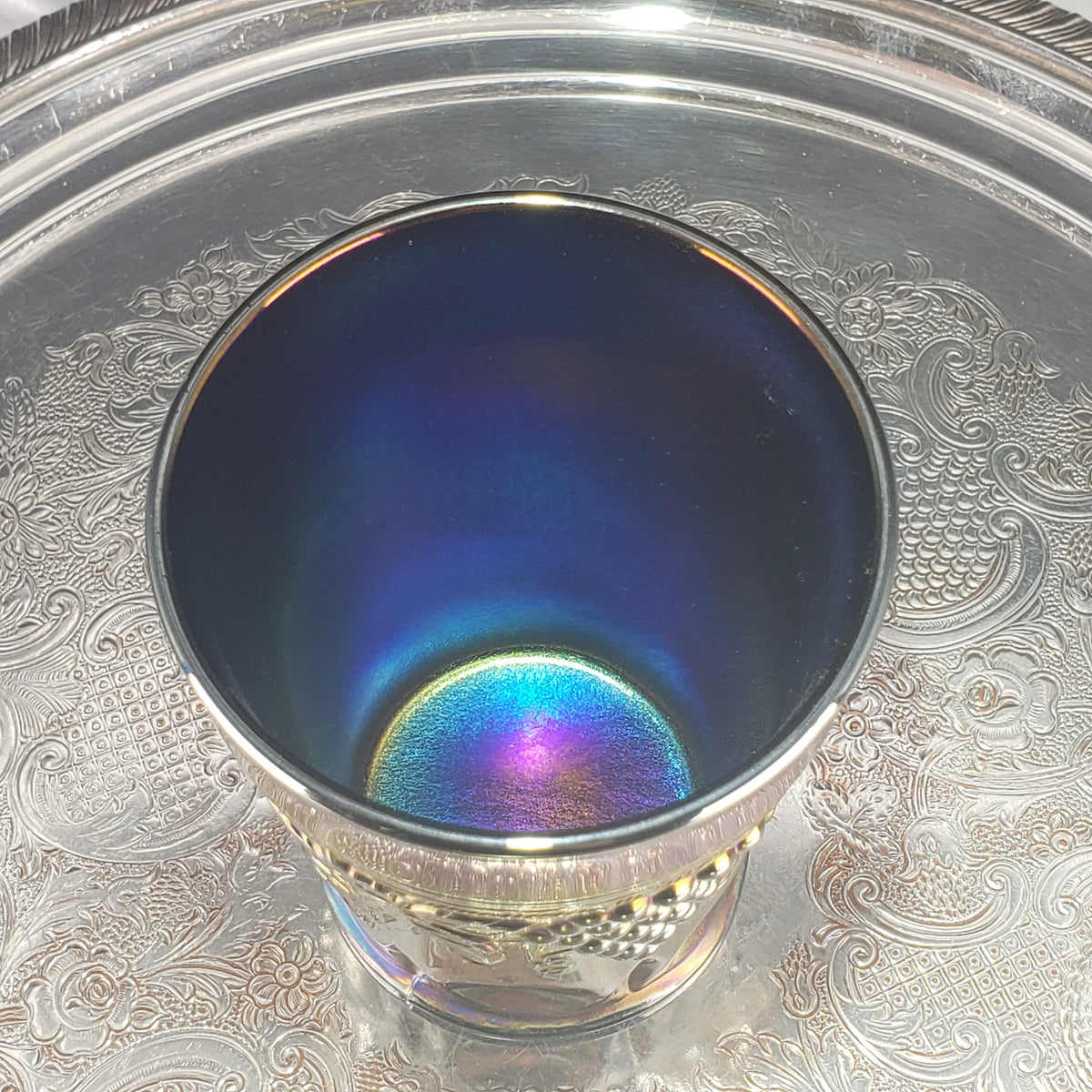 Antique Grape & Cable Amethyst Tumbler – Northwood Carnival Glass – Early 1900s