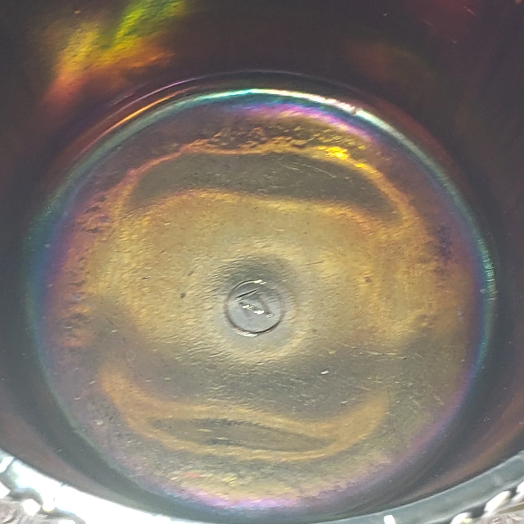 Antique Amethyst Glass Bushel Basket – Northwood Carnival Glass – Iridescent Glass Decor