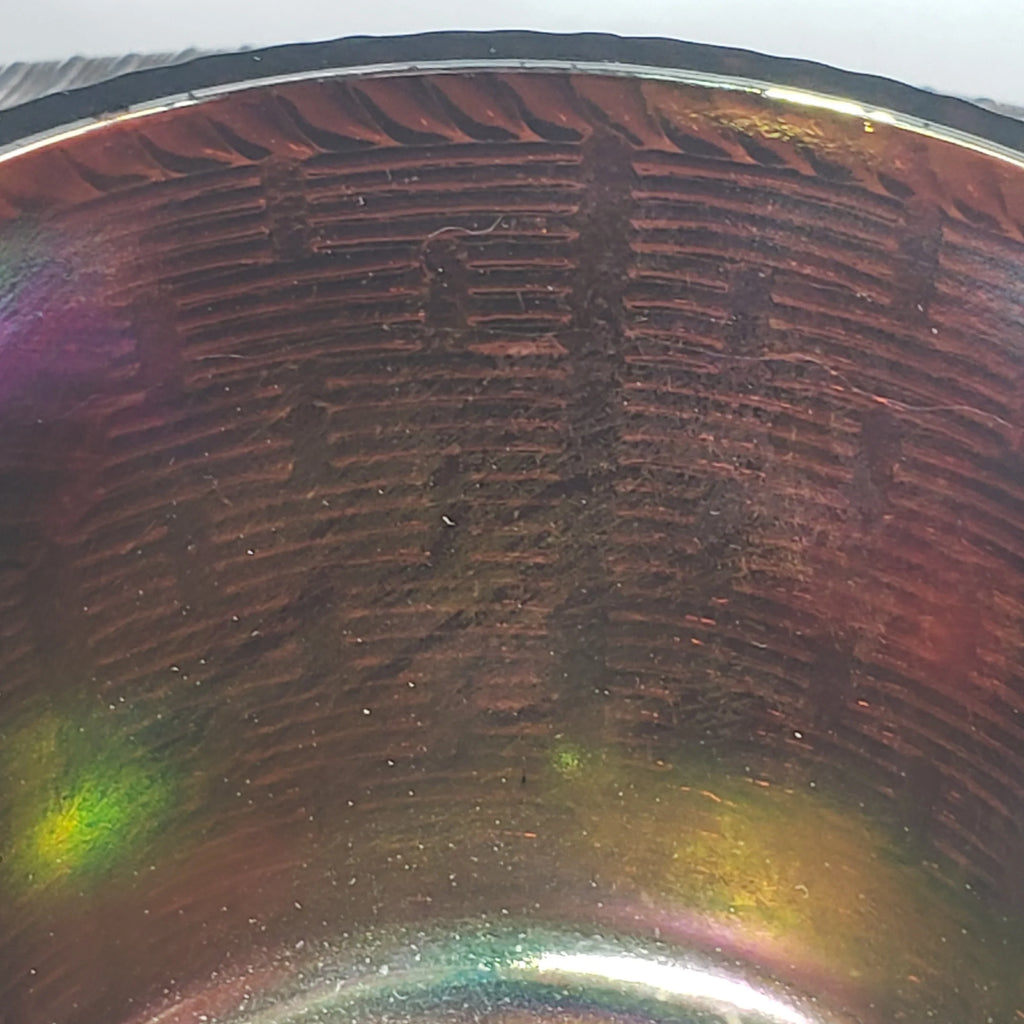 Antique Amethyst Glass Bushel Basket – Northwood Carnival Glass – Iridescent Glass Decor