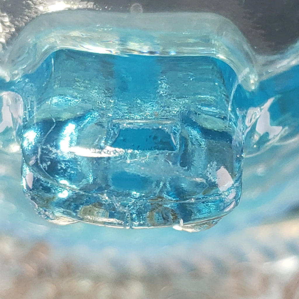 Antique Opalescent Blue Glass Bushel Basket – Northwood Glass – ca 1900