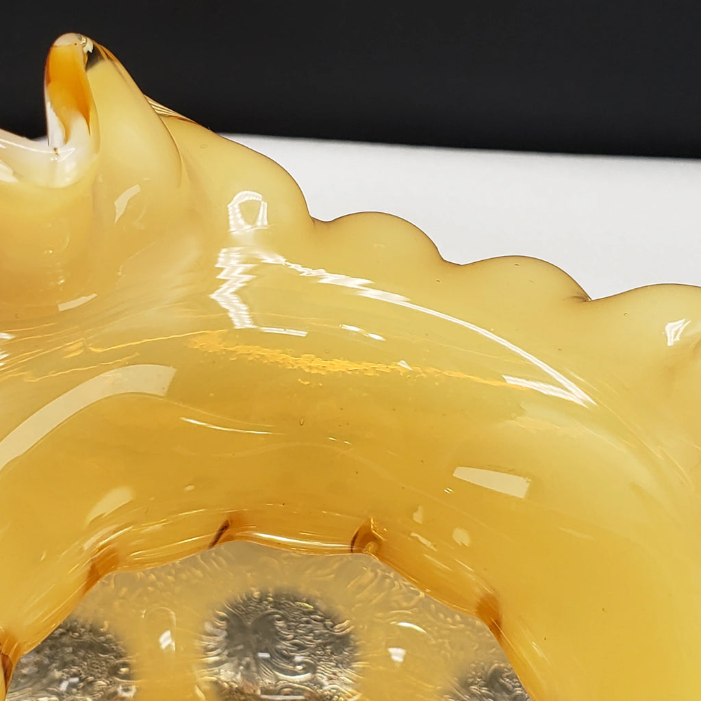 Vintage Fenton Honeysuckle Coin Dot Optic Lamp Shade