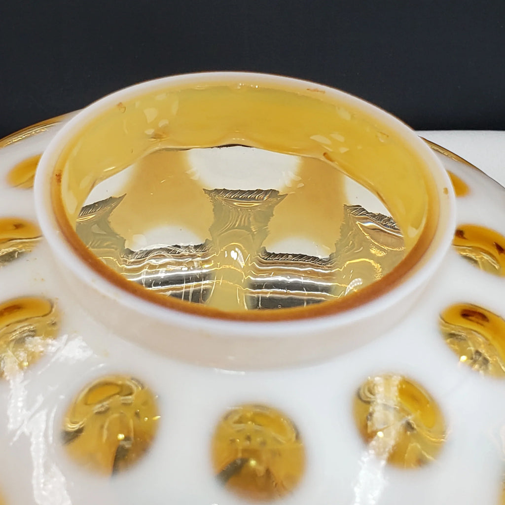 Vintage Fenton Honeysuckle Coin Dot Optic Lamp Shade