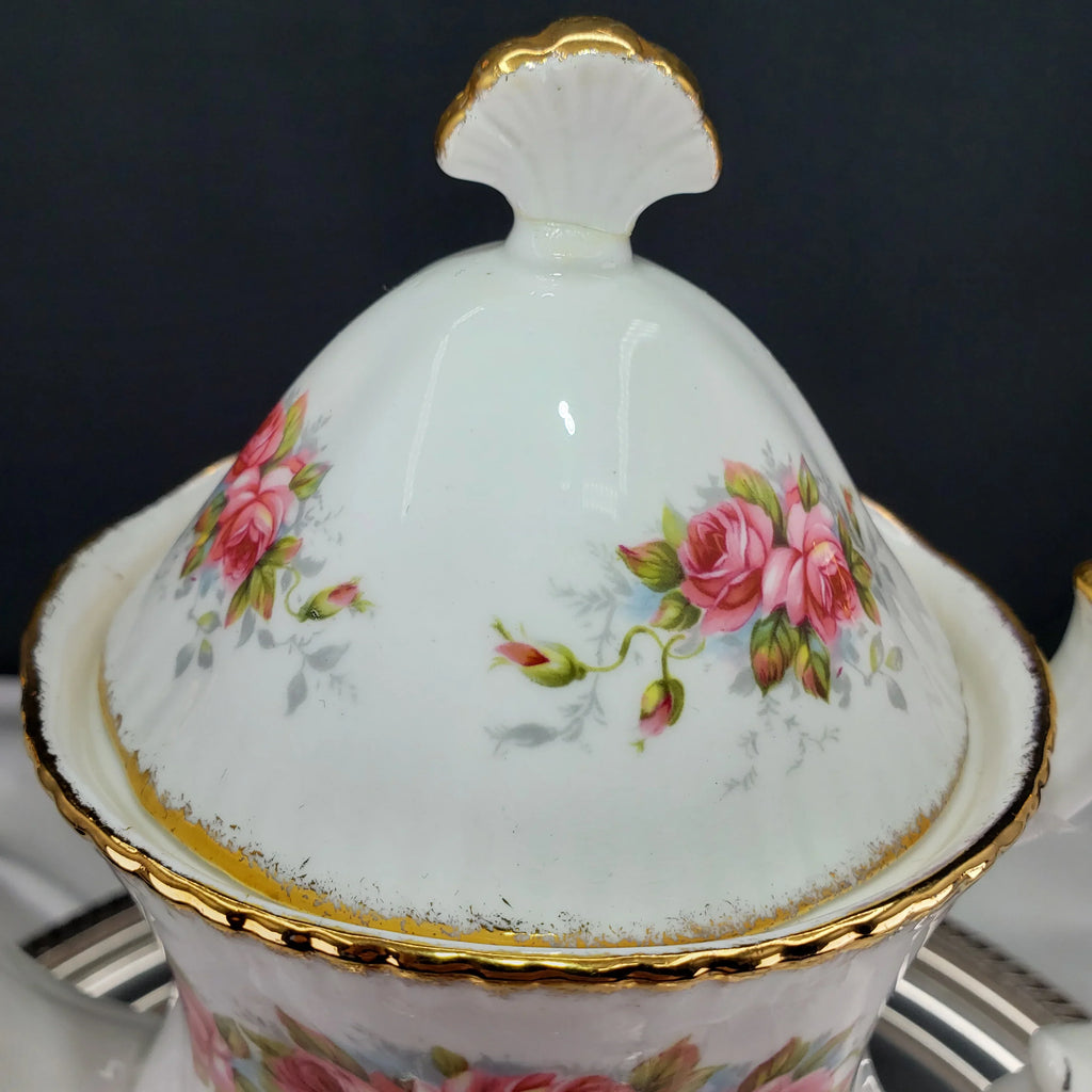 Paragon Elizabeth Rose Coffee Pot – Fine Bone China Floral Vintage Teapot