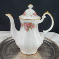 Paragon Elizabeth Rose Coffee Pot – Fine Bone China Floral Vintage Teapot