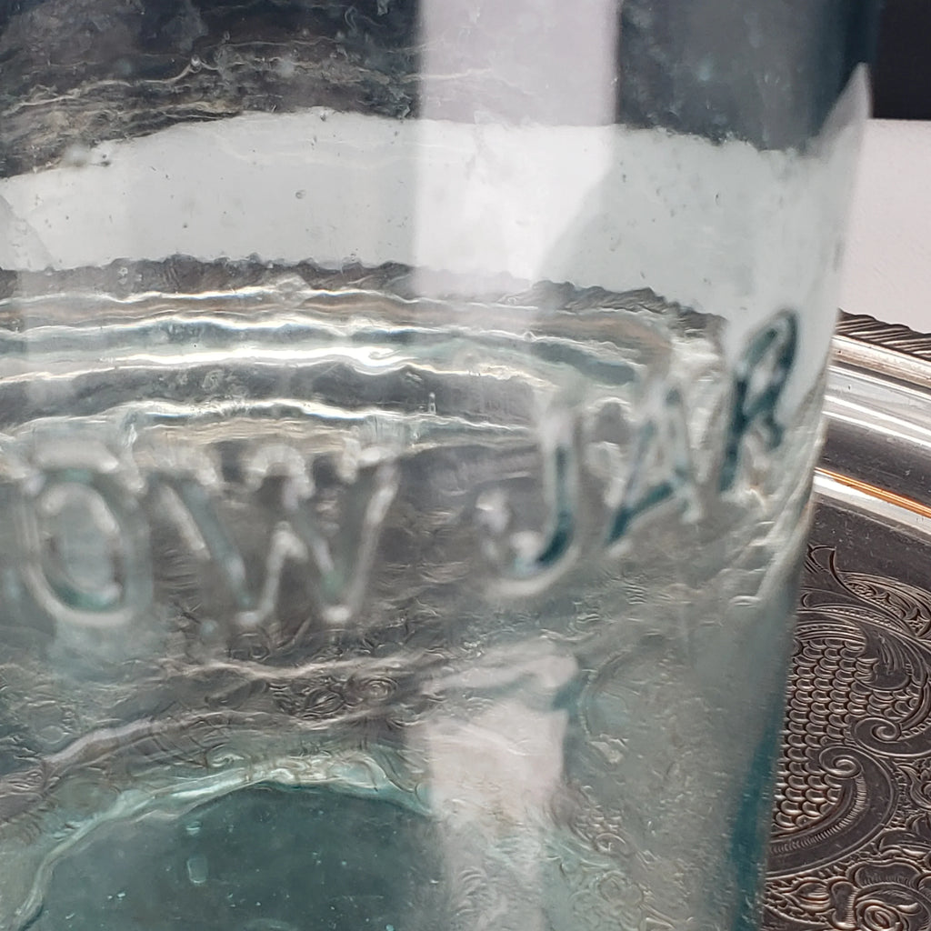 Winslow Jar – Pat. Nov. 29, 1870 – Quart Size – Aqua Glass