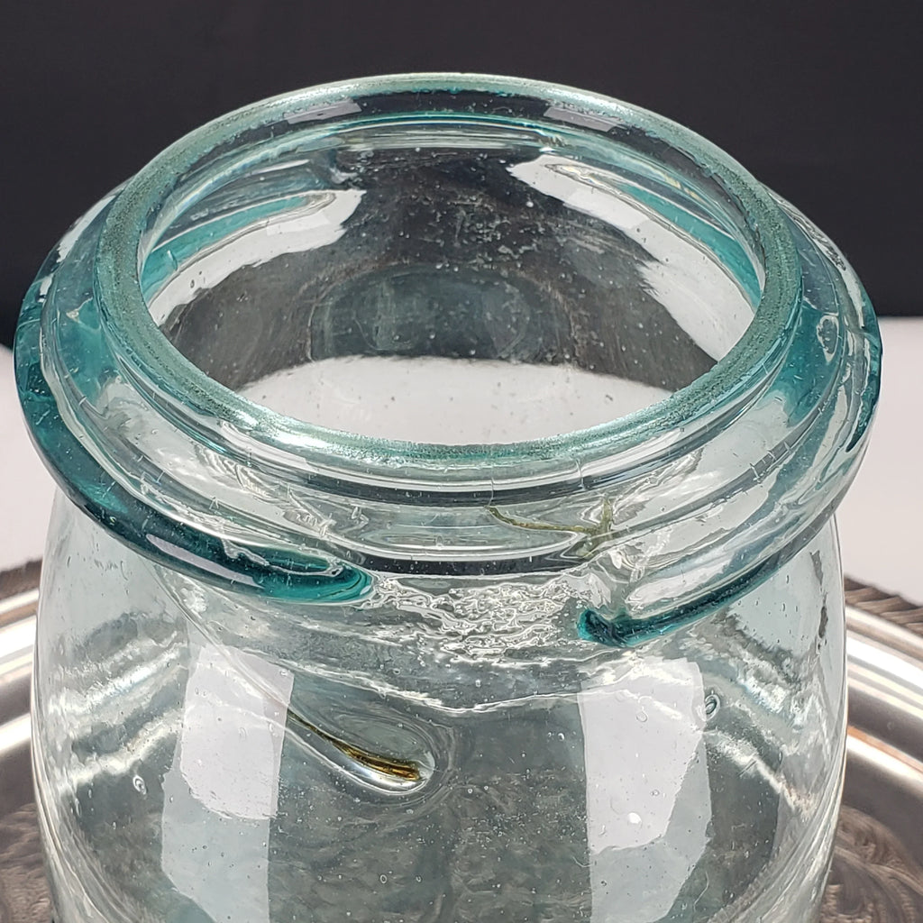 Winslow Jar – Pat. Nov. 29, 1870 – Quart Size – Aqua Glass