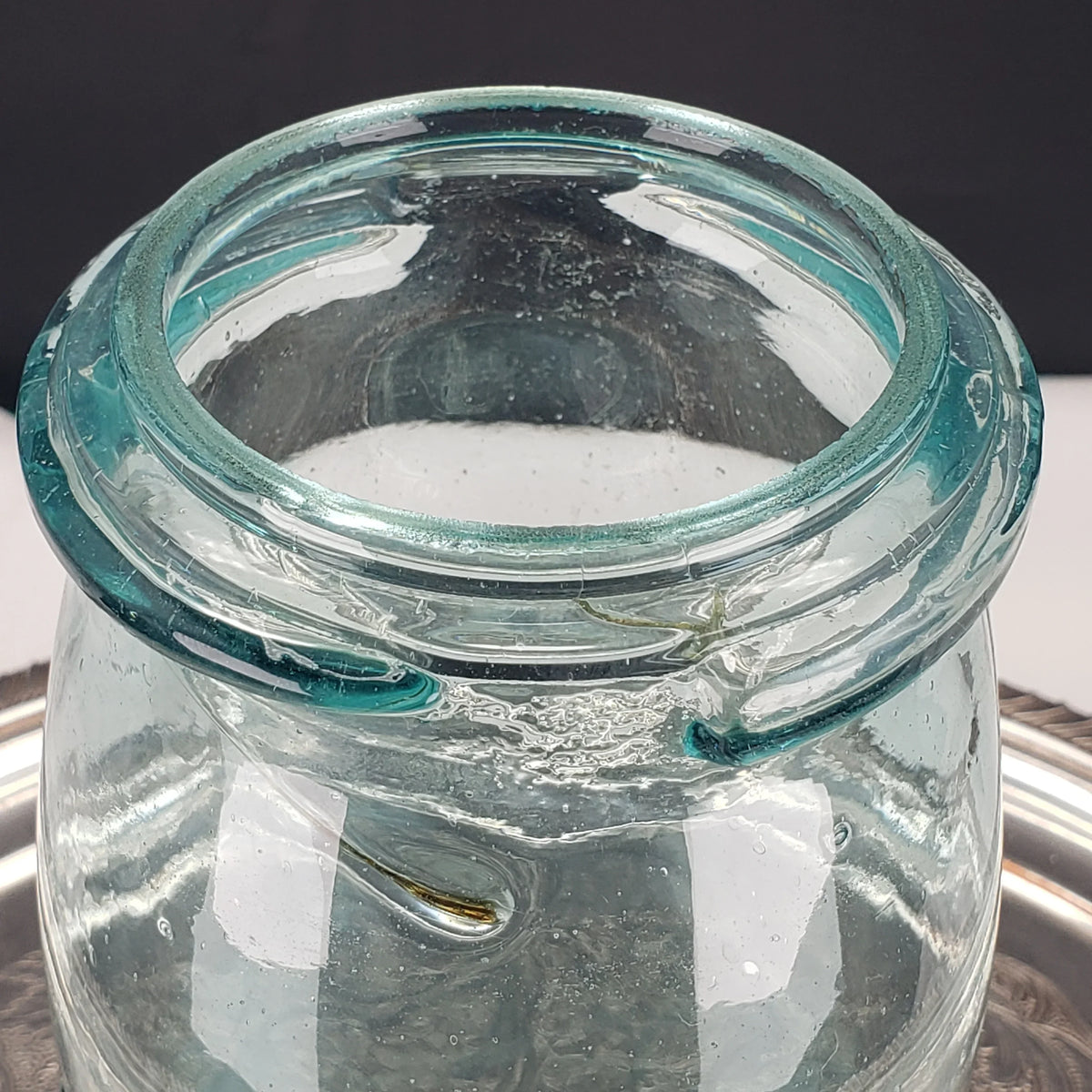 Winslow Jar – Pat. Nov. 29, 1870 – Quart Size – Aqua Glass