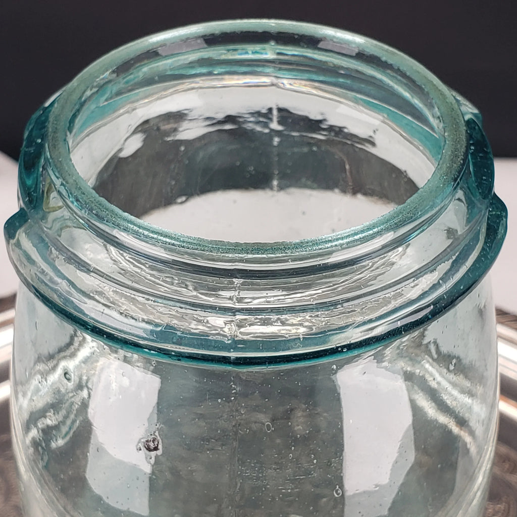 Winslow Jar – Pat. Nov. 29, 1870 – Quart Size – Aqua Glass